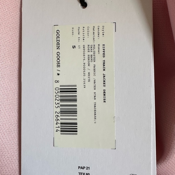 Golden Goose Pink Star Logo printed Jacket Size Small - Picture 4 of 5